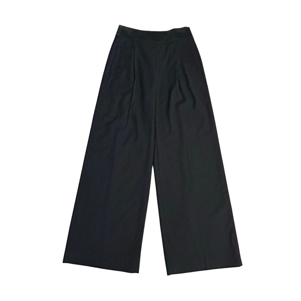 J. Crew collection wide-leg Tollegno 1900 Italian tuxedo wool pleated pants 10T